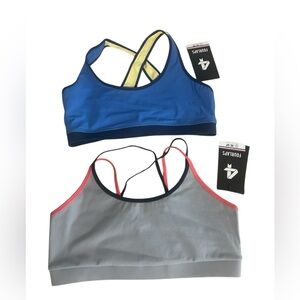 FourLaps Four Laps Light Gray Blue Infinity Sports Bras LOT OF 2 NWT Medium